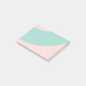 Roze en groene zwenken post-it® notes (Schuin)