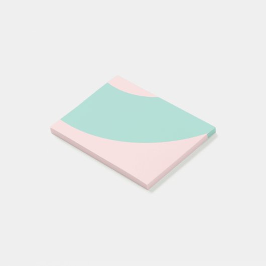 Roze en groene zwenken post-it® notes (Schuin)