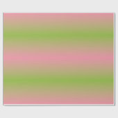 Roze en groengradiëntstrips Verpakkingspapier Cadeaupapier (Vlak)