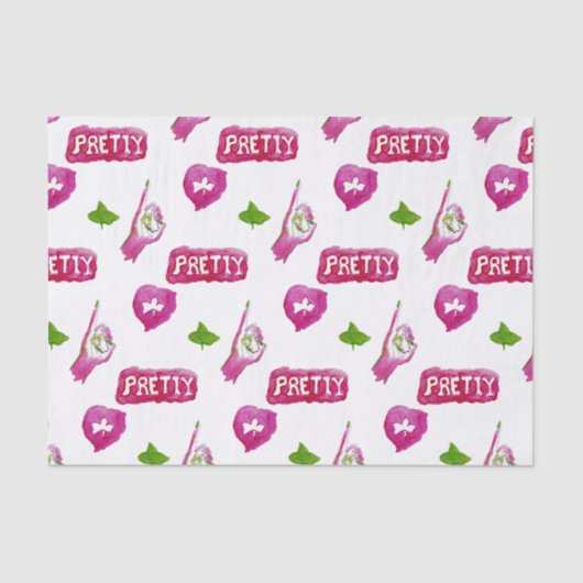 Roze en groenpapier tissuepapier (Voorkant)