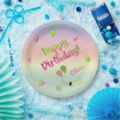 Roze en groenpasta Bord op jaarpapier (Feest)