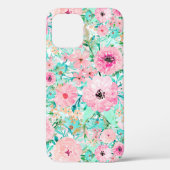  roze en handbedekking met handbediende waterverf Case-Mate iPhone case (Achterkant)