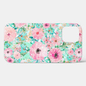  roze en handbedekking met handbediende waterverf Case-Mate iPhone case (Achterkant (horizontaal))