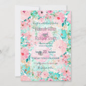  roze en handbedekking met handbediende waterverf kaart (Voorkant)