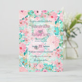  roze en handbedekking met handbediende waterverf kaart (Staand voorkant)