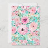  roze en handbedekking met handbediende waterverf kaart (Achterkant)