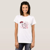 Roze en Happy T-shirt (Voorkant volledig)