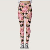 Roze en Harlequin Leggings (Voorkant)