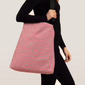 Roze en heerlijk, mooi diamantpatroon crossbody tas (Dichtbij)