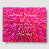 Roze en Heet Roze Verjaardagsfeestgeheugen/Gastenb Gastenboek (Voorkant)