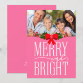 Roze en heldere, roze fotoplatte Kaart (Voorkant / Achterkant)