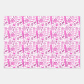 Roze en hete roze mode inpakpapier vel (Voorkant 2)
