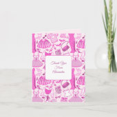 Roze en hete roze modepatroon kaart (Voorkant)