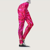 Roze en hotroze Abstract met persoonlijke naam Leggings (Rechts)