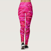 Roze en hotroze Abstract met persoonlijke naam Leggings (Achterkant)