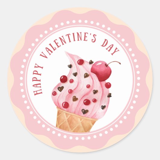 Roze en ijsvormende Stickers voor Valentijn (Voorkant)