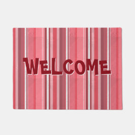 Roze en inktstrepen deurmat