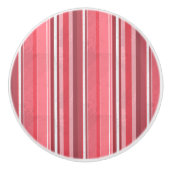 Roze en inktstrepen keramische knop (Voorkant)