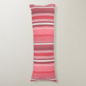 Roze en inktstrepen lichaamskussen (Voorkant Verticaal)