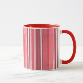 Roze en inktstrepen mok
