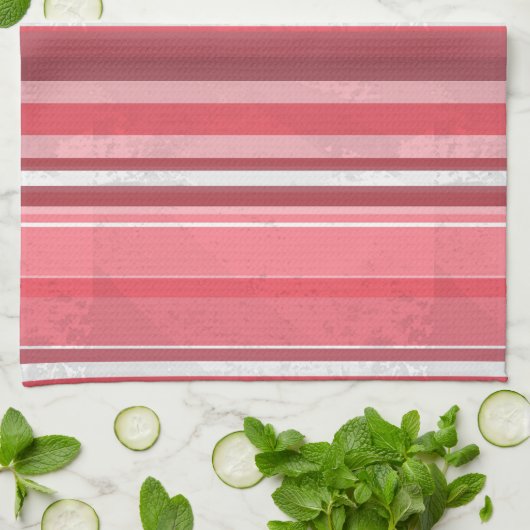 Roze en inktstrepen theedoek (Gevouwen)