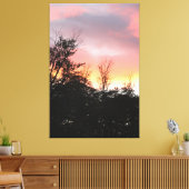 Roze en inktzwart canvas afdruk (Insitu (Woonkamer))