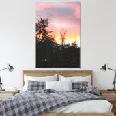 Roze en inktzwart canvas afdruk (Insitu (Slaapkamer))