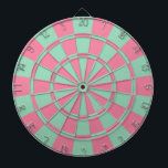 Roze en int dartbord<br><div class="desc">Roze en Mint Dart Board</div>