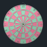 Roze en int dartbord<br><div class="desc">Roze en Mint Dart Board</div>