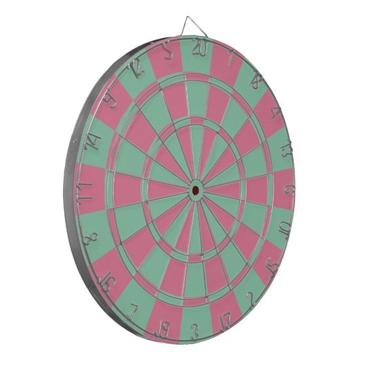 Roze en int dartbord (Voorkant Links)