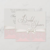 Roze en ivoor Butterflies en kant Vrijgezellenfees Kaart (Voorkant / Achterkant)