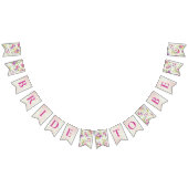 Roze en ivoor dromen bruidsmeisjesfeest vlaggetjes (Alle)