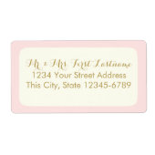 Roze en ivoor etiket (Voorkant)