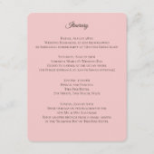 Roze en ivoren bruiloft informatie informatiekaartje (Voorkant)