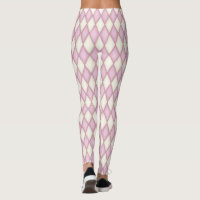 Roze en ivoren Harlequin Diamond Check