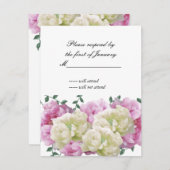 Roze en ivoren Kaart (Voorkant / Achterkant)