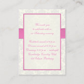 Roze en ivoren Kaart voor Damasbehuizing (Achterkant)