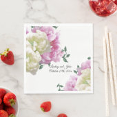Roze en ivoren ponies Wedding Paper Napkins Servet (Insitu)