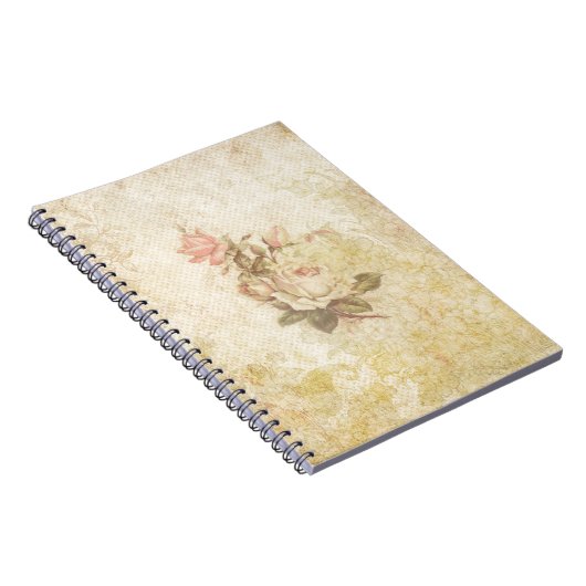  Roze en Ivory Roos Notitieboek (Rechterzijde)