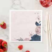 Roze en jachtbloemen en -bladeren servet (Insitu)