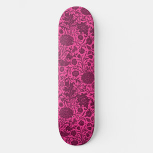   roze en kastanjebruin bloemmotief persoonlijk skateboard