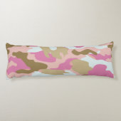 Roze en Khaki Lichaam Kussen (Achterkant)