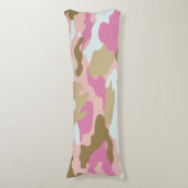 Roze en Khaki Lichaam Kussen (Voorkant Verticaal)