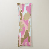 Roze en Khaki Lichaam Kussen (Achterkant (Verticaal))