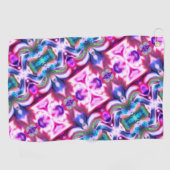 Roze en kleurrijk rapport met ruw glas golfhanddoek (Horizontaal)