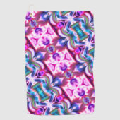 Roze en kleurrijk rapport met ruw glas golfhanddoek (Voorkant)