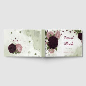 roze en kool bloemen groen gastenboek (Volledig)