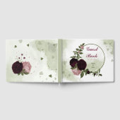 roze en kool bloemen groen gastenboek (Volledig)