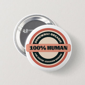 Roze en Koraal 100% Mens | enigszins biologisch Ronde Button 5,7 Cm