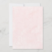 Roze en koraal Botanische pony Bridesmaid Luncheon Kaart (Achterkant)